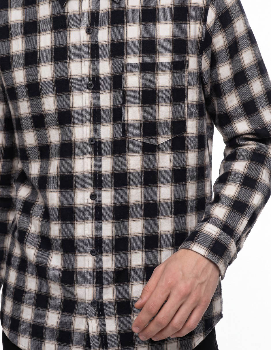 Sobrecamisa casual manga larga para hombre 4