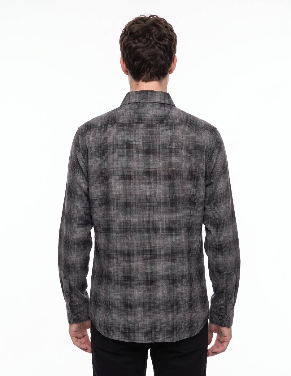 Camisa casual manga larga para hombre 2