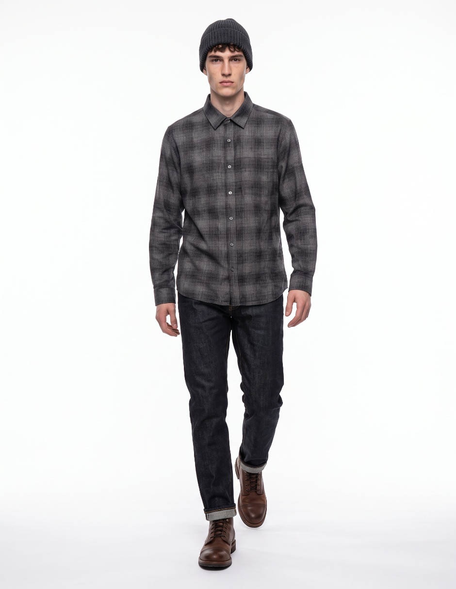 Camisa casual manga larga para hombre 3