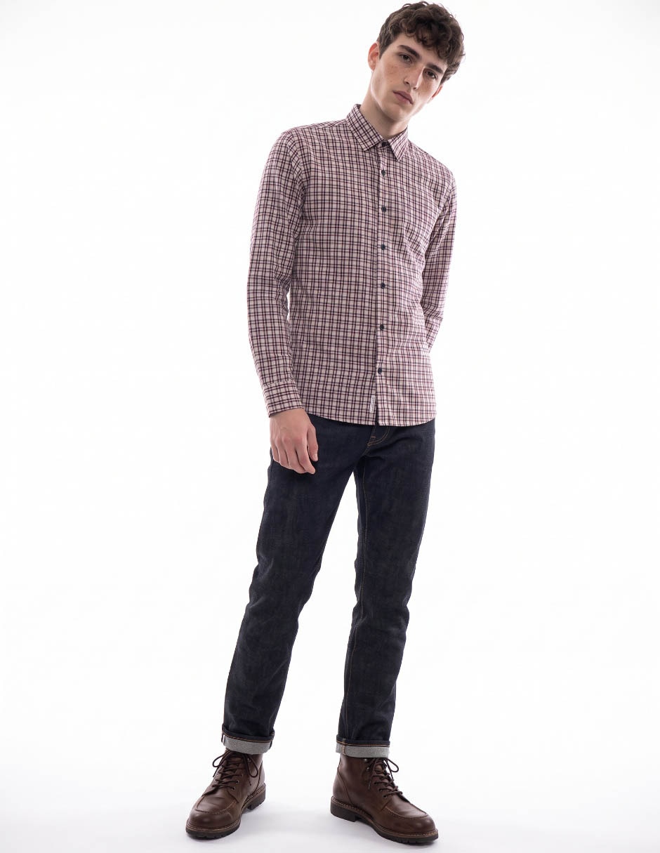 Camisa casual manga larga para hombre 3