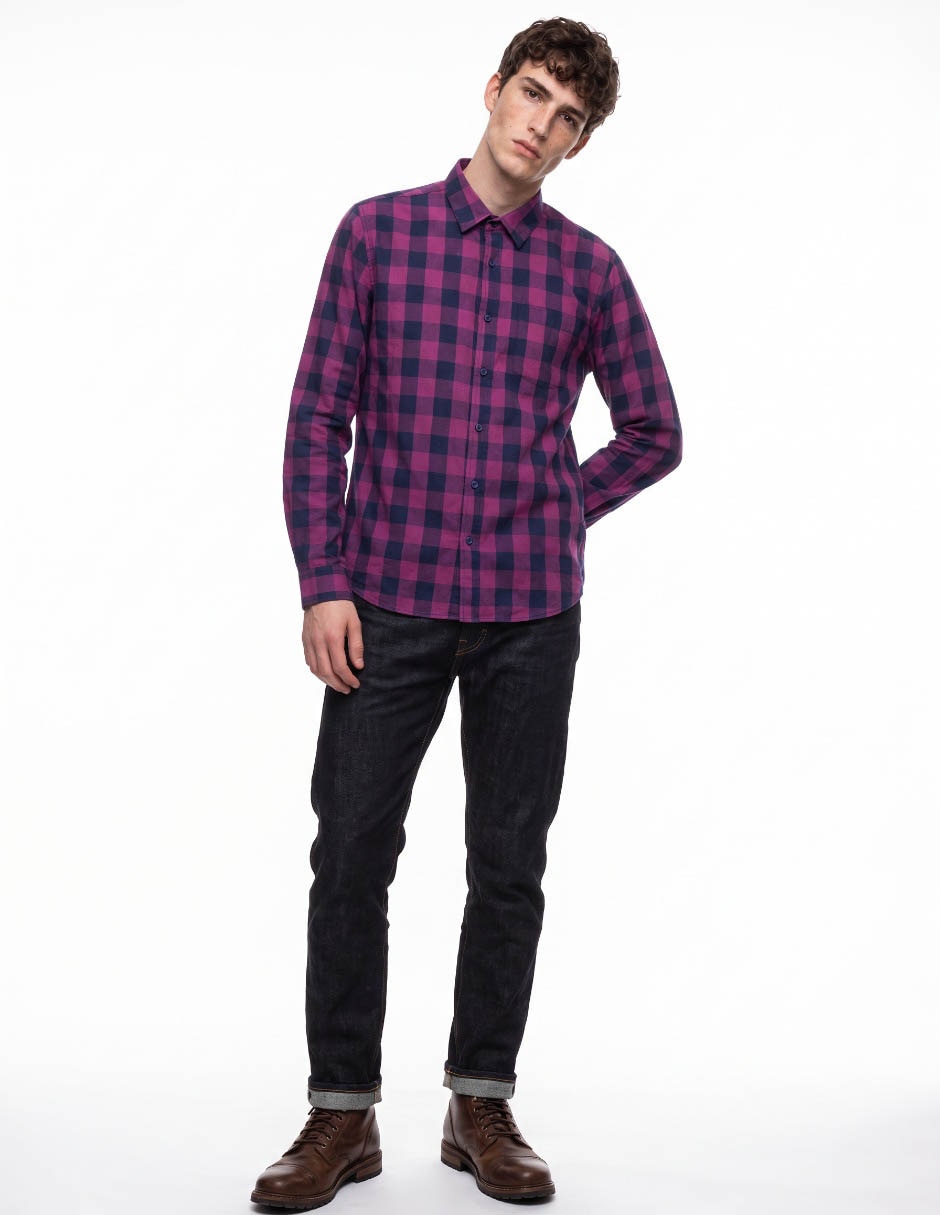Camisa casual manga larga para hombre 3