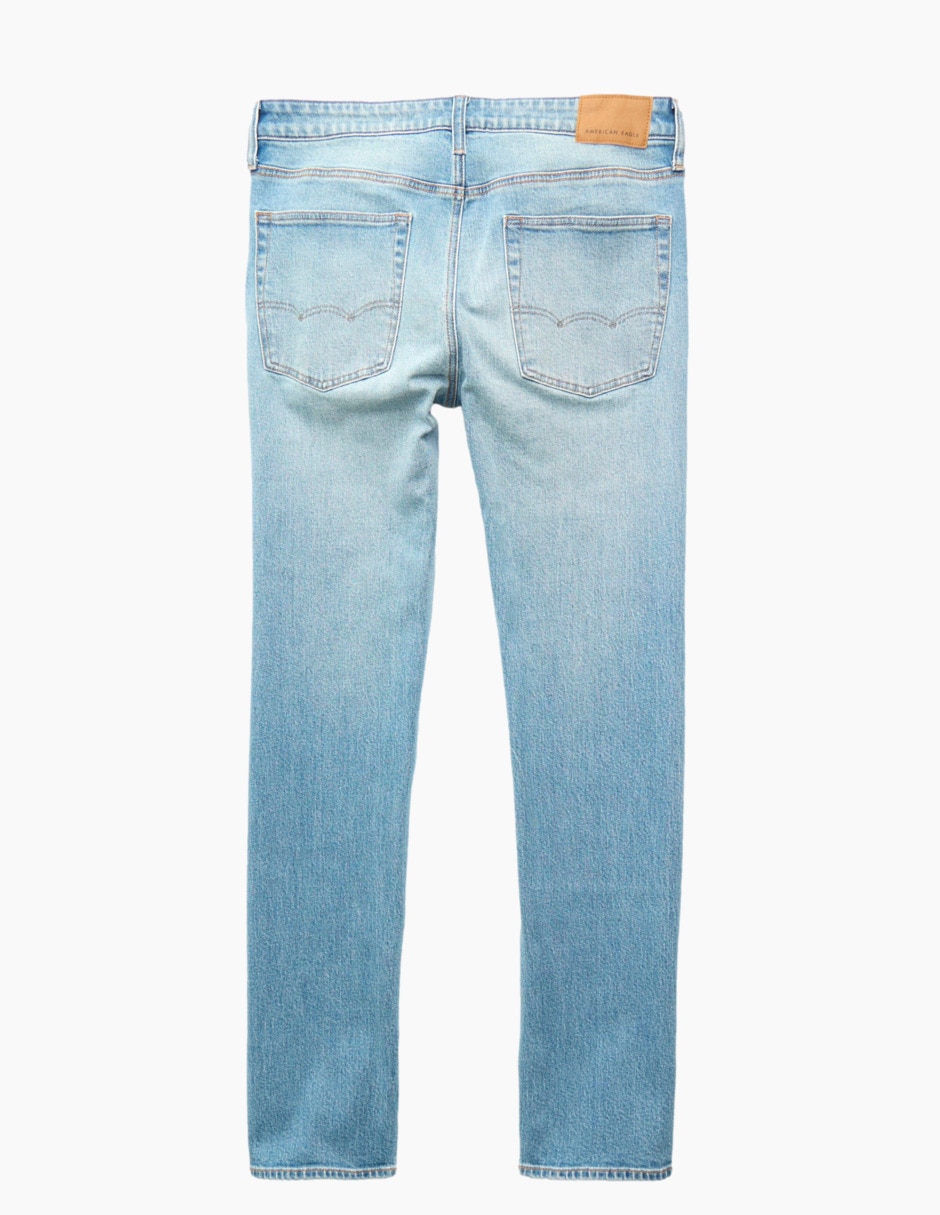 Jeans slim lavado claro para hombre 4